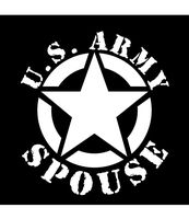 Army Spouse Star Vinyl Decal Sticker | Cars Trucks Vans Walls Laptops Cups | White | 5.5 X 5 Inch | KCD1728
