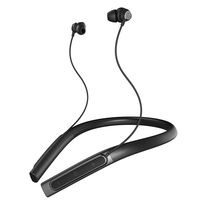Active Noise Cancelling Headphones, Iqua Bluetooth Wireless Earbuds, Comfortable Protein Skin Leather Neckband, Deep Bass, 14-Hours Playtime Bluetooth Headphones with Mic for iPhone iOS