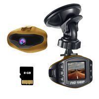 Acumen Dash Cam for Cars 1080P FHD Driving Recorder Vehicle Dashboard Camera with Wide Angle 1.5" LCD Screen CMOS Sensor Loop Recording Memory Card Included (Champagne Gold)
