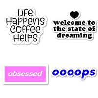Stickers for Girls and Teens Sticker Pack Funny Quotes Stickers - 4 Pack - Laptop Stickers - for Laptop, Phone, Tablet Vinyl Decal Sticker (4 Pack) S210826