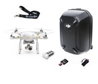 DJI Phantom 3 Professional with Extra Battery and Hardshell Backpack Also Includes Camrise Lanyard, USB Reader and Transcend 32gb Memory Card