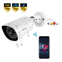 POE Camera Foscam 1080P Outdoor Indoor Security Surveillance Camera with 66ft Night Vision IP66 Waterproof 2 Way Audio Smart Home Video Monitor Works with Alexa Cloud Service Human Motion Detection