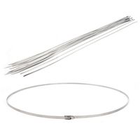 Uxcell Stainless Steel Cable Pipe Tie Hoop Clamp, 4.6mm x 1200mm, 20pcs