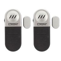 Doberman Security Entry Defence Alarm - 2 Pack Security Alarm, Black/Silver (SE-0109-2PK)