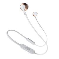 JBL T205BT Wireless in-Ear Headphones with Three-Button Remote and Microphone (Rose Gold) (Renewed)