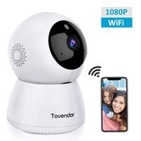 Tovendor IP Camera WiFi 1080P, Pan/Tilt/Zoom Dome Camera, Home Security System with Night Vision, Motion Detection, 2 Way Audio For Surveillance/Elder/Pet/Office/Baby Monitor - Cloud Service