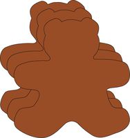 Teddy Bear Large Single Color Creative Cut-Outs, 5.5" x 5.5", 31 Teddy Bears to a Package