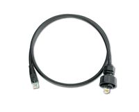 Leviton D6721-15E DuraPort Industrial CAT 6 UTP Patch Cord with Industrial to RJ45 Plug, 15', Black