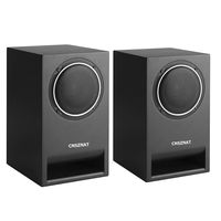 CNSZNAT P400 Passive Bookshelf Speakers, Near Field Monitors - Studio Monitor Speaker - Perfect for 5.1 or 7.1 Side/Rear Surround Setup- 4" HiFi Full Range Speakers (Black, Pair)