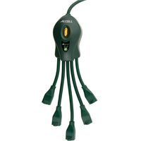 Accell PowerSquid Flexible Power Strip - 5 Outlets, 15-Foot Cord, UL Listed - Grounded Extension Cord Outlet Multiplier