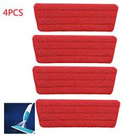 YH Living Spray Mop Replacement Heads for Wet/Dry Mops Washable 16.5 x 5.5 Inch (4pcs)
