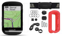 Garmin Edge 530 (2019 Version) Cycle GPS Bundle with Chest Strap HRM, Bluetooth Speed/Cadence Sensors, Silicone Case & Screen Protectors (x2) | Navigation, Mounts | Bike Computer (Red + Sensors)