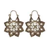 Infgreate-Fashion and Creative Halloween Jewelry for women, Bohemian Women Hollow Flower Honeycomb Filigree Hoop Earrings Retro Jewelry Gift (11#)