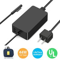 Surface Pro Charger, Surface Book Charger [UL Certified Updated Version] 44W 15V 2.58A Power Supply Compatible Microsoft Surface Pro 6 Pro 5 Pro 4 Pro 3 Surface Laptop 1/2 Surface Go with Travel Case