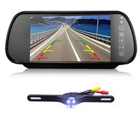 Ehotchpotch 7 Inch 16:9 TFT High Resolution LCD Widescreen Car Rearview Monitor Mirror for Car Reverse Camera
