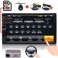 Wiereless Camera Included Free 8GB Map Card Offered GPS Navigator Car Mp5 Player Video Support Bluetooth Audio Stereo 7 inch Car Headunit Autoradio FM USB SD Steering Wheel Control Automotive