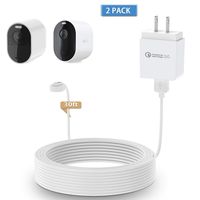 HOLACA Power Adapter and 30ft/9m Cable for Arlo Ultra/Arlo Pro 3,Weatherproof Outdoor or Indoor Magnetic Cable Continuously Charging Convenience for Your Arlo Camera (2 Pack, 30ft)