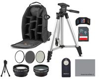 Professional Kit 55MM Accessory Bundle Kit for Nikon D3400 D5600 D3300 AF-P & DSLR Cameras, 12 Accessories for Nikon