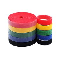 KELIFANG Cable Straps, Reusable Cable Ties, Hook and Loop Nylon Fastening Wire Tape Organizer, Cable Management, Self Gripping Cord Rope Holder (33feet, 5 Roll, Multi-Color)