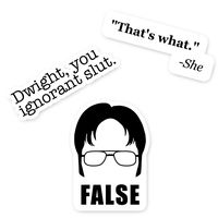 The Office Sticker Pack - Funny Laptop Stickers - 3 Pack - Vinyl Decal - Laptop, Phone, Tablet Vinyl Decal Sticker
