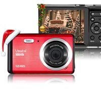 Vmotal 12 Mega Pixels 2.8 inch LCD Rechargeable HD Digital Camera,Video Camera Digital Students Cameras,Indoor Outdoor for Adult/Seniors/Kids (Red)
