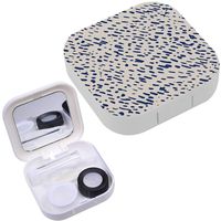 Portable Contact Lens Case Box Travel Kit Mirror + Bottle + Tweezers Container Holder [ Tie Dye ]