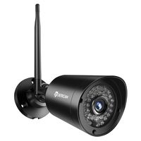 Dericam Outdoor Security Camera, 1080P Surveillance Camera Outdoor Wifi Camera with Night Vision Motion Detection, IP66 Waterproof, Black
