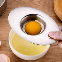 Egg Separator, Upgrade Egg Yolk White Separator, Food Grade 304 Stainless Steel Egg Sperator Tool for Kitchen Gadget Cooking Cake, Egg strainer, Mayonnaise and More by NINAO