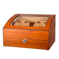 JQUEEN 4 Automatic Watch Winder with 6 Storage Case (Mandshurica)