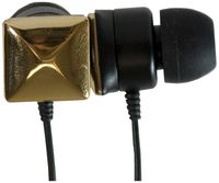AUDIOLOGY AU-EPST-GL In-Ear Studded Stereo Earphones for MP3 Players, iPods and iPhones (Gold)