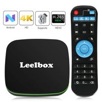 Leelbox Android TV Box, Q1 Android Box with BT Supporting 4K (60Hz) Full HD/H.265/2.4GHz WiFi