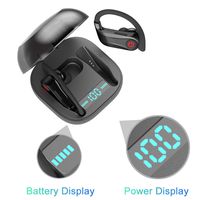 Leoie TWS HBQ PRO Wireless Bluebooth Earphone V5.0 Stereo Sport Ear Hook Headphones 950mah Waterproof Headsets HD MIC