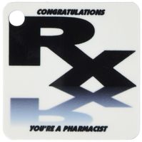 3dRose Congratulations New Pharmacist - Key Chains, 2.25 x 4.5 inches, set of 2 (kc_51470_1)