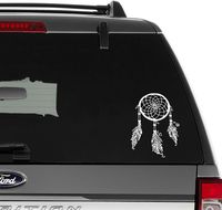 Indian Dreamcatcher Vinyl Decal Sticker for Wall Decor, Windows, Laptop, Car, Truck, Motorcycle, Vehicles (Size-6 inch/15 cm Tall) - (Gloss White Color)