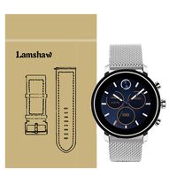 for Movado 2.0 Smartwatch Band, Blueshaw Stainless Steel Mesh Loop Straps Compatible for Movado Connect 2.0 Smartwatch 40mm / 42mm (Silver)