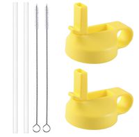 The Mass Wide Mouth Straw Lid Compatibility Most Sports Water Bottle (Kids Lemon)