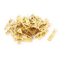 uxcell a15062200ux0738 6.3 mm Male Electrical Spade Crimp Terminals Wiring Connectors, 50 Pieces