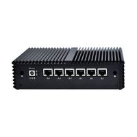 6 LAN Micro PC with Intel Core i5-6200U 2.3GHz Dual core Firewall Support AES-NI 4G RAM 64G SSD OPNSense Mini PC Fanless