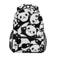 MOYYO Animal Cute Panda School Backpack College Book Bag Casual Lightweight Travel Camping Laptop Daypack for Teens Women Girl with Bottle Side Pockets