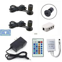 Jorunhe 1.5w White LED Mini Surface Mounted Light Jewelry Cabinet Lamp Spotlight Ac85-265v (Pack-2,Cold White 6000k)