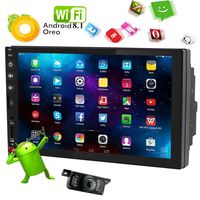 FOIIOE Car Radio Android 8.1 Oreo OS GPS Car Stereo Double 2 Din Quad Core 1.6GHz 16GB in Dash 7 inch Capacitive Touch Screen Head Unit AUX SD USB WiFi Mirrorlink 1080P Bluetooth Video Player