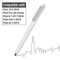 MoKo Active Stylus Pen Fit with iPad, High Sensitivity Rechargeable Pencil Capacitive Digital Pen Compatible iPad Pro 9.7/10.5/11/12.9,iPad 10.2/Mini 5/iPad Air 3 2019,iPad 9.7 2017/2018 - White