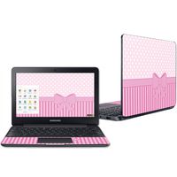Mightyskins Skin Compatible with Samsung Chromebook 3 11.6" - Pink Present | Protective, Durable, and Unique Vinyl Decal Wrap Cover | Easy to Apply, Remove, and Change Styles | Made in The USA