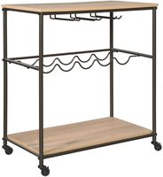 Signature Design by Ashley Jadonport Bar Cart, Contemporary Black