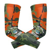 poeticcity Retired Veteran US Air Force Gift 1 Pair Arm Sports Sleeves Cooling Warmer UV Protection