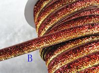 25y Sparkle Glitter Velvet Ribbon Headband Clips Bow 3/8"-(Pick Colour) (B)