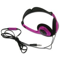 Mobile Spec MS70P Pink Fold-Up Lightweight Stereo Headphones