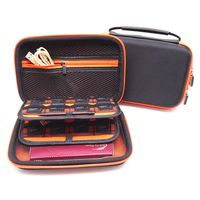 Litcase Carrying Case for New Nintendo 2DS XL and New 3DS XL, 16 Game Card Holders, with Carry Handle - Orange