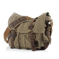Messenger Bag, Bienna Vintage Military Canvas Shoulder Bags Crossbody Sling Bag Men Women
