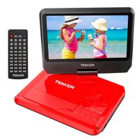 TENKER 9.5" Portable DVD Player with Swivel Screen, Rechargeable Battery and SD Card Slot & USB Port